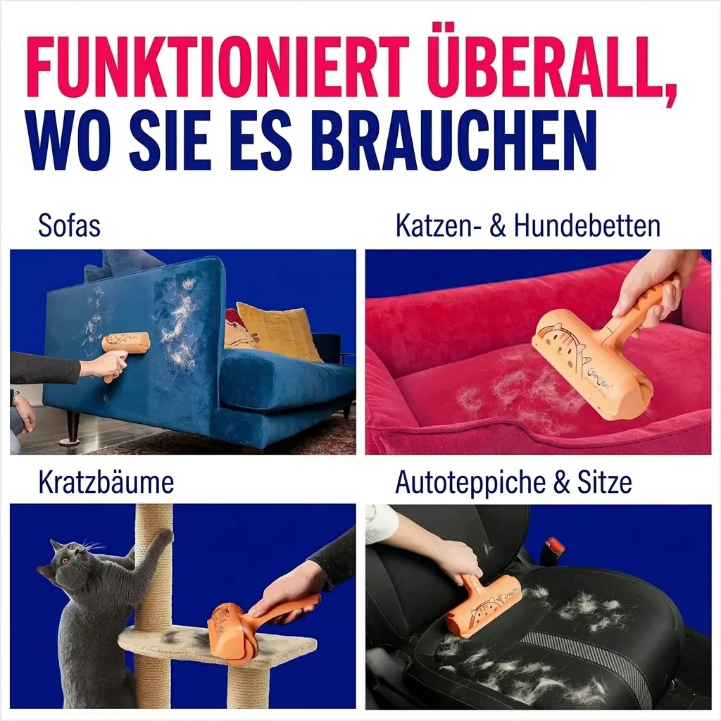 Werkzeug zum Entfernen von Tierhaaren auf einem fellbedeckten Hemd, für die reibungslose Entfernung von Tierhaaren von Kleidung, Möbeln und Autositzen.